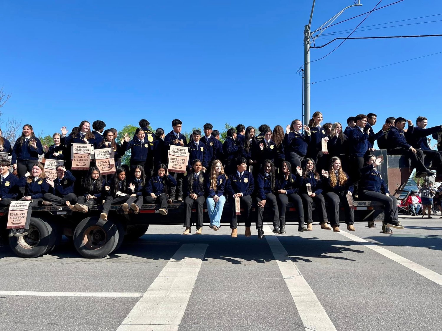 Royal ISD held its annual FFA parade March 25 in Brookshire. Royal FFA students were among many who rode in the parade.